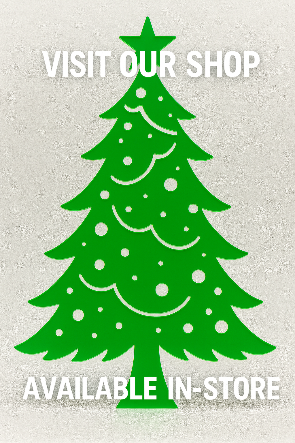Green Acrylic Christmas Tree – Laser Cut Holiday Decoration (1/4” Thick Acrylic)