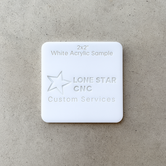 WHITE PRECUT LASER READY ACRYLIC SHEET
