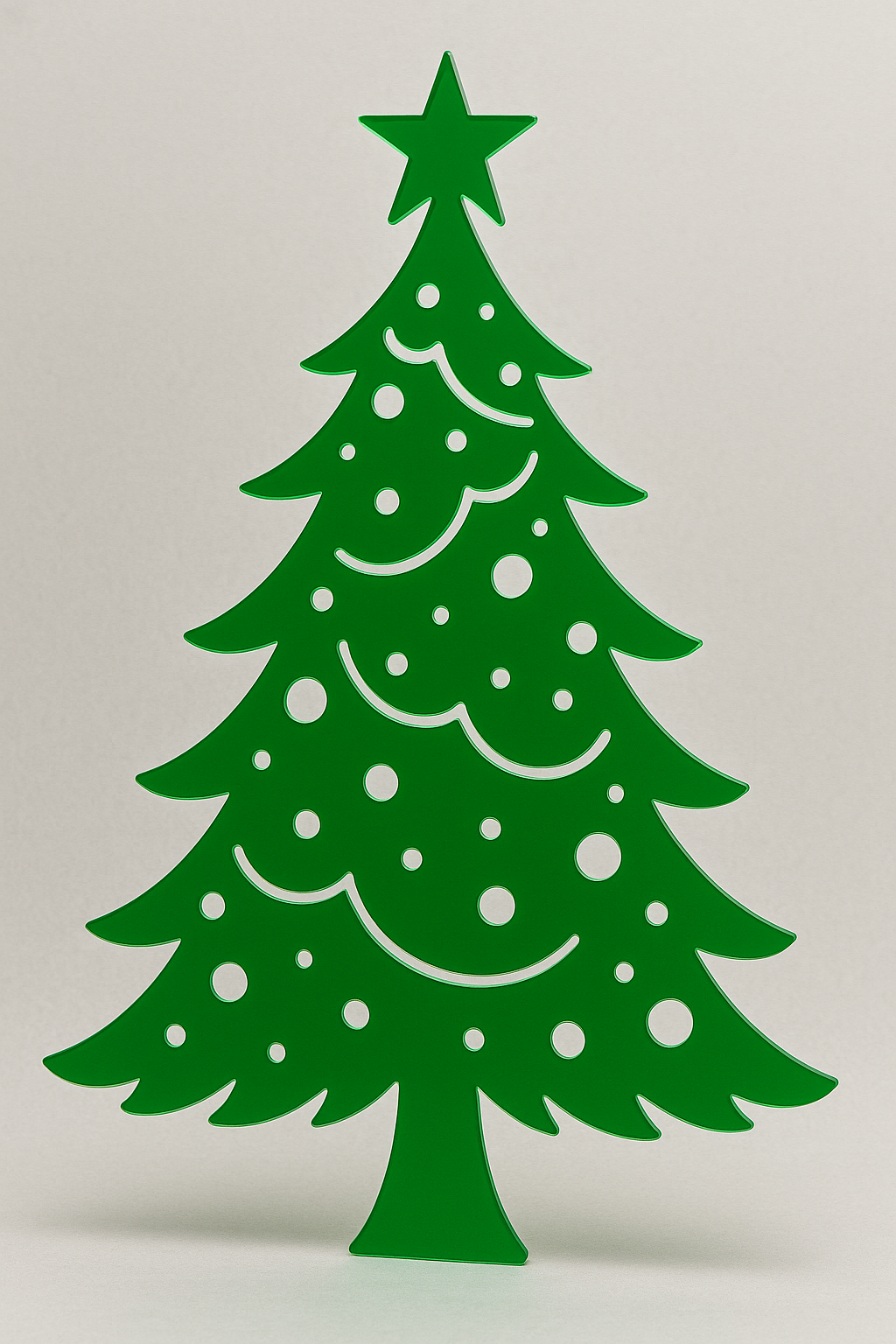 Green Acrylic Christmas Tree – Laser Cut Holiday Decoration (1/4” Thick Acrylic)