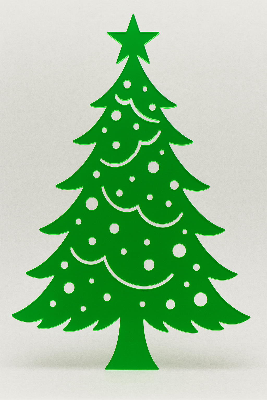 Green Acrylic Christmas Tree – Laser Cut Holiday Decoration (1/4” Thick Acrylic)
