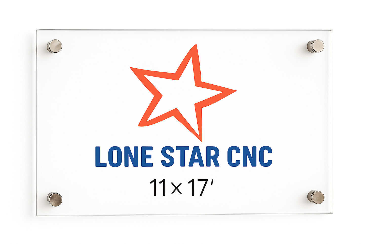 Custom Sized  Clear Acrylic Floating Wall Frames, Rounded/ Straight Corners: Artwork, Photo, Diploma